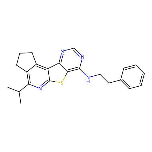 4-isopropyl-N-phenethyl-2,3-dihydro-1H-cyclopenta[4',5']pyrido[3',2':4,5]thieno[3,2-d]pyrimidin-7-amine structure