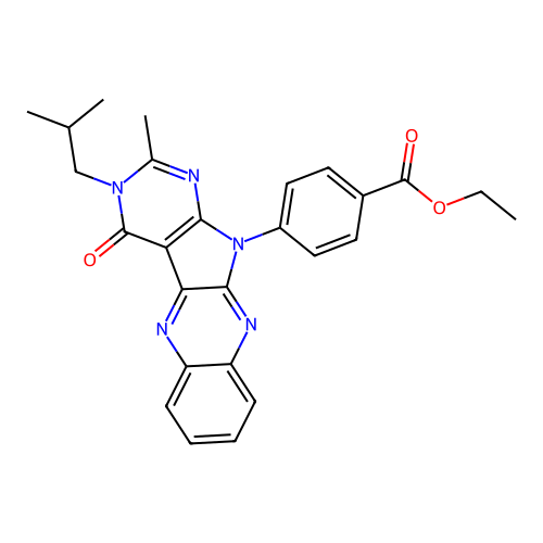 ethyl 4-(3-isobutyl-2-methyl-4-oxo-3H-pyrimido[5',4':4,5]pyrrolo[2,3-b]quinoxalin-11(4H)-yl)benzoate structure