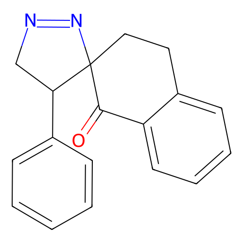 4'-phenyl-3,4,4',5'-tetrahydro-1H-spiro[naphthalene-2,3'-pyrazol]-1-one structure