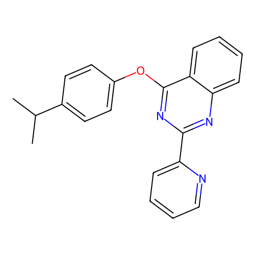 4-[4-(Propan-2-yl)phenoxy]-2-(pyridin-2-yl)quinazoline structure