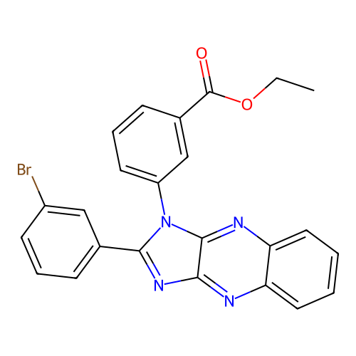 ethyl 3-(2-(3-bromophenyl)-1H-imidazo[4,5-b]quinoxalin-1-yl)benzoate structure