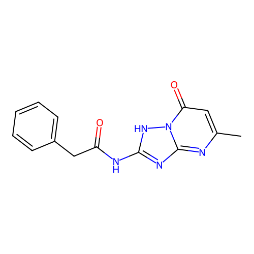 N-(7-hydroxy-5-methyl[1,2,4]triazolo[1,5-a]pyrimidin-2-yl)-2-phenylacetamide structure