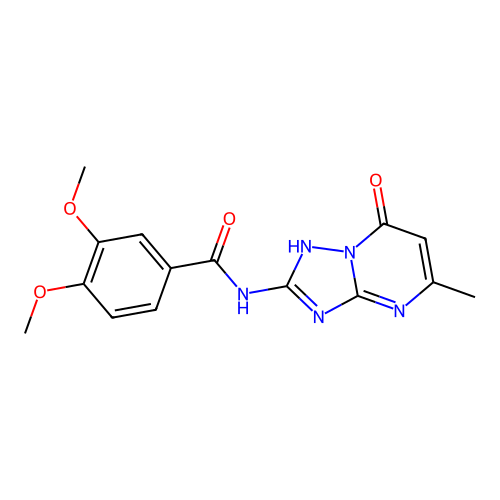 3,4-dimethoxy-N-(5-methyl-7-oxo-4,7-dihydro-[1,2,4]triazolo[1,5-a]pyrimidin-2-yl)benzamide structure