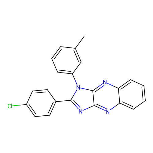 2-(4-chlorophenyl)-1-(3-methylphenyl)-1H-imidazo[4,5-b]quinoxaline structure