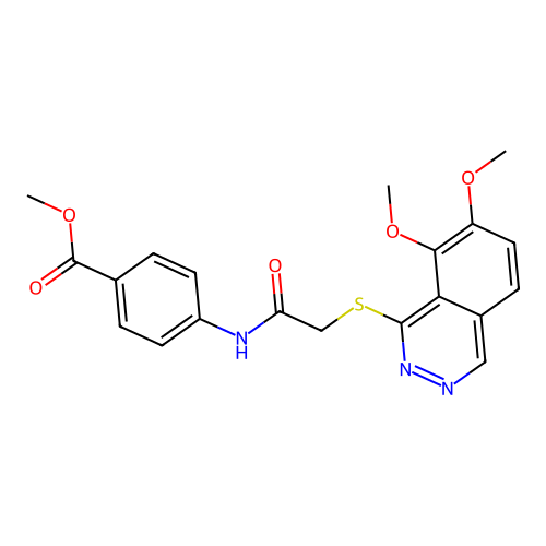 Methyl 4-({[(7,8-dimethoxyphthalazin-1-yl)sulfanyl]acetyl}amino)benzoate structure