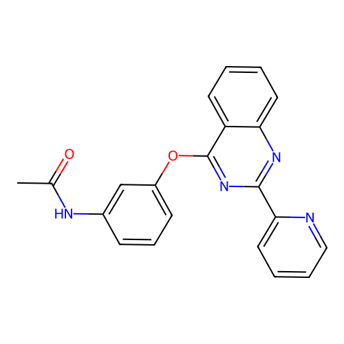 N-[3-(2-pyridin-2-ylquinazolin-4-yl)oxyphenyl]acetamide structure