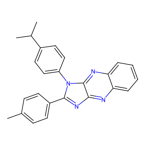 2-(4-methylphenyl)-1-[4-(propan-2-yl)phenyl]-1H-imidazo[4,5-b]quinoxaline structure