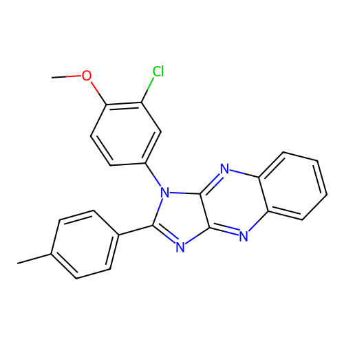 1-(3-chloro-4-methoxyphenyl)-2-(4-methylphenyl)-1H-imidazo[4,5-b]quinoxaline structure