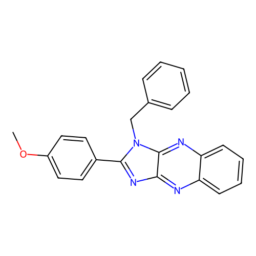 1-benzyl-2-(4-methoxyphenyl)-1H-imidazo[4,5-b]quinoxaline structure