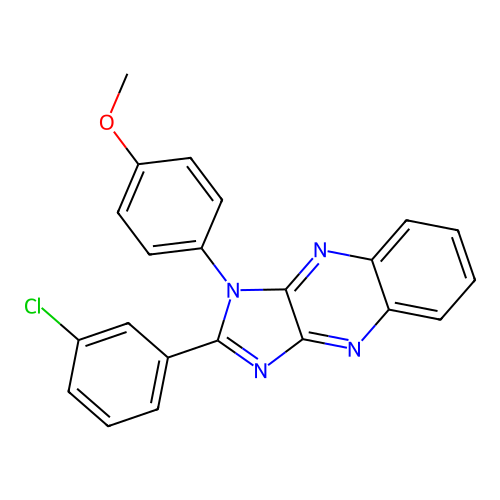 2-(3-chlorophenyl)-1-(4-methoxyphenyl)-1H-imidazo[4,5-b]quinoxaline structure