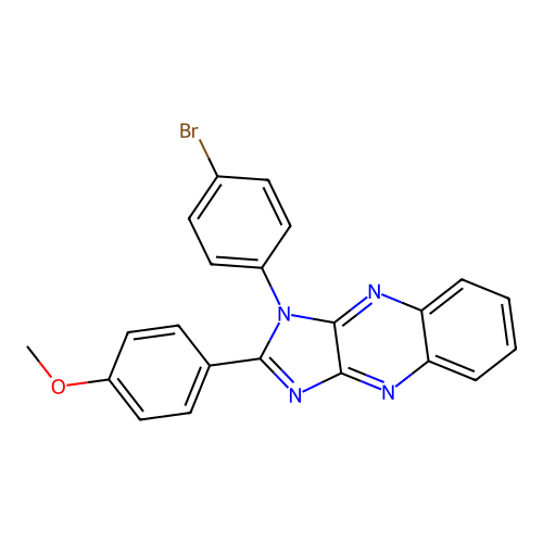 1-(4-bromophenyl)-2-(4-methoxyphenyl)-1H-imidazo[4,5-b]quinoxaline structure