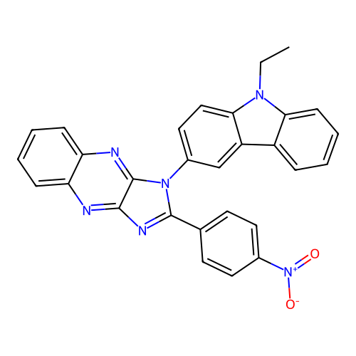 1-(9-ethyl-9H-carbazol-3-yl)-2-(4-nitrophenyl)-1H-imidazo[4,5-b]quinoxaline structure
