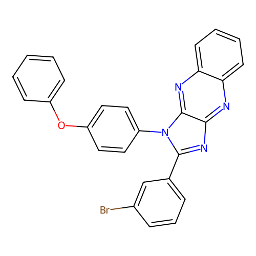 2-(3-bromophenyl)-1-(4-phenoxyphenyl)-1H-imidazo[4,5-b]quinoxaline structure