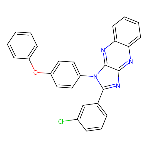 2-(3-chlorophenyl)-1-(4-phenoxyphenyl)-1H-imidazo[4,5-b]quinoxaline structure