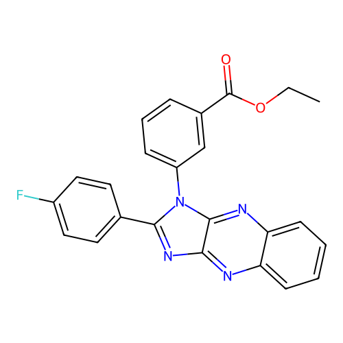 ethyl 3-(2-(4-fluorophenyl)-1H-imidazo[4,5-b]quinoxalin-1-yl)benzoate structure