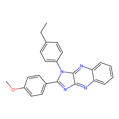 1-(4-ethylphenyl)-2-(4-methoxyphenyl)-1H-imidazo[4,5-b]quinoxaline structure
