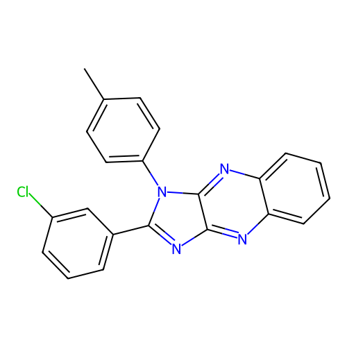 2-(3-chlorophenyl)-1-(4-methylphenyl)-1H-imidazo[4,5-b]quinoxaline structure