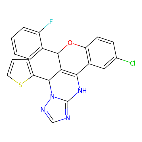 C22H14ClFN4OS structure