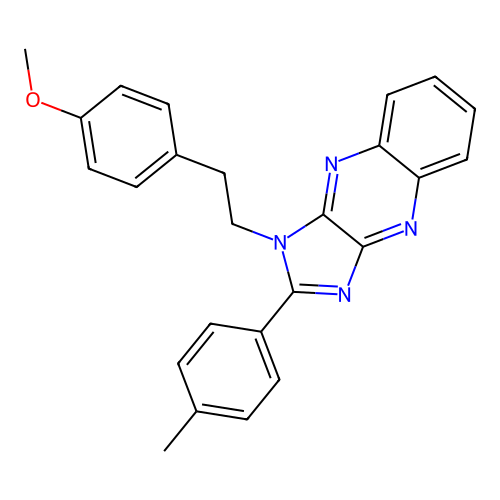 1-[2-(4-methoxyphenyl)ethyl]-2-(4-methylphenyl)-1H-imidazo[4,5-b]quinoxaline structure