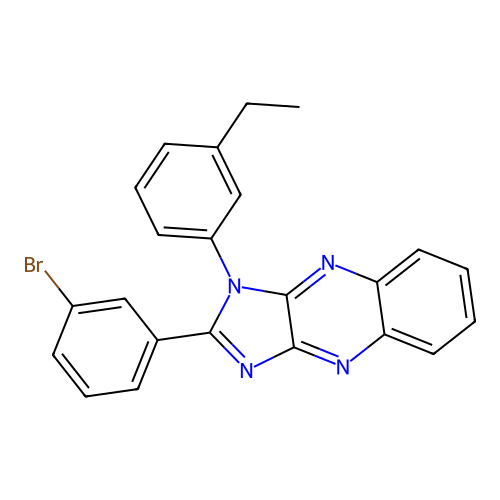 2-(3-bromophenyl)-1-(3-ethylphenyl)-1H-imidazo[4,5-b]quinoxaline structure