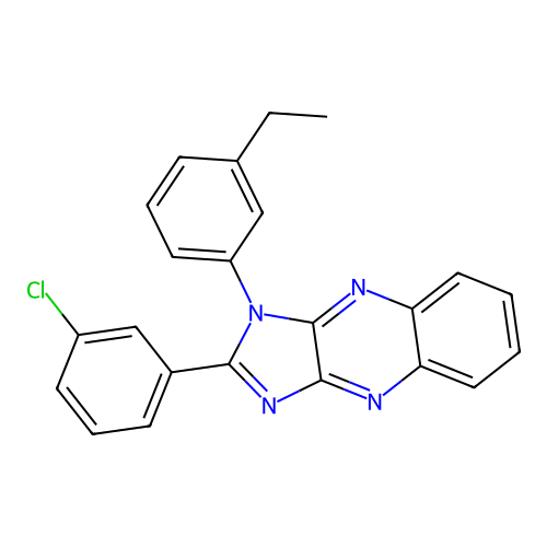 2-(3-chlorophenyl)-1-(3-ethylphenyl)-1H-imidazo[4,5-b]quinoxaline structure