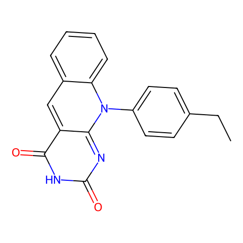 10-(4-ethylphenyl)pyrimido[4,5-b]quinoline-2,4(3H,10H)-dione structure