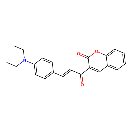 3-[(2E)-3-[4-(diethylamino)phenyl]prop-2-enoyl]-2H-chromen-2-one structure