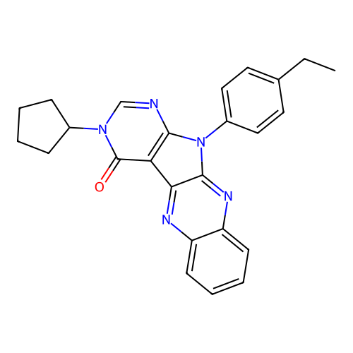 3-cyclopentyl-11-(4-ethylphenyl)-3H-pyrimido[5',4':4,5]pyrrolo[2,3-b]quinoxalin-4(11H)-one structure