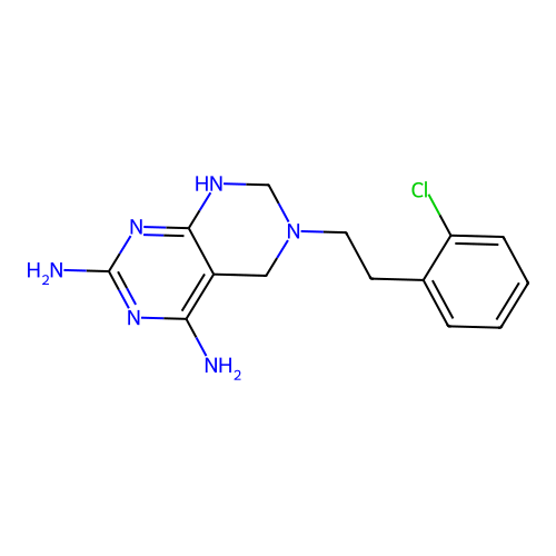 6-[2-(2-Chlorophenyl)ethyl]-5,6,7,8-tetrahydropyrimido[4,5-d]pyrimidine-2,4-diamine structure