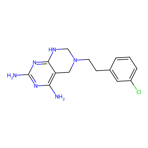 6-[2-(3-Chlorophenyl)ethyl]-5,6,7,8-tetrahydropyrimido[4,5-d]pyrimidine-2,4-diamine structure
