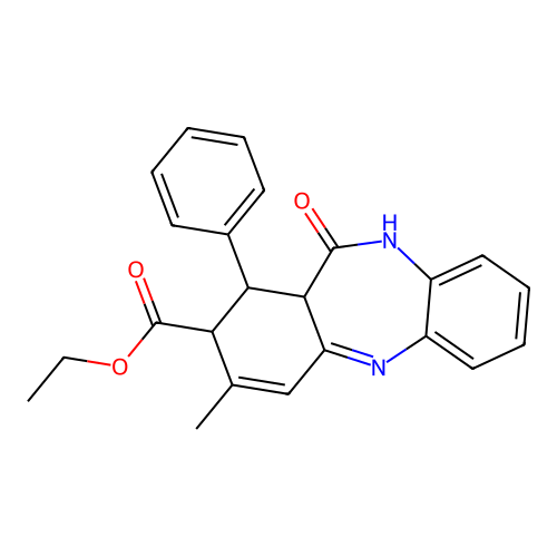 ethyl 9-methyl-6-oxo-7-phenyl-5,6a,7,8-tetrahydrobenzo[b][1,4]benzodiazepine-8-carboxylate structure