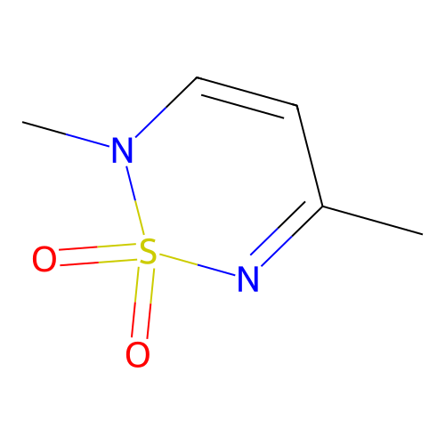 2,5-Dimethyl-1,2,6-thiadiazine-1,1-dioxide structure