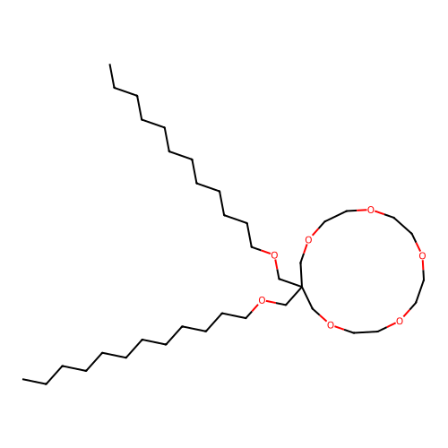 15,15-Bis(dodecoxymethyl)-1,4,7,10,13-pentaoxacyclohexadecane structure