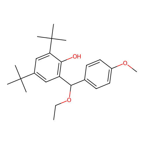 2,4-Di-tert-butyl-6-[ethoxy(4-methoxyphenyl)methyl]phenol structure