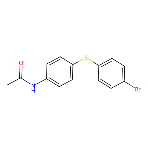 N-{4-[(4-bromophenyl)sulfanyl]phenyl}acetamide structure