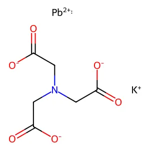 N,N-Bis(carboxymethyl)glycine lead(2+) potassium salt (1:1:1) structure