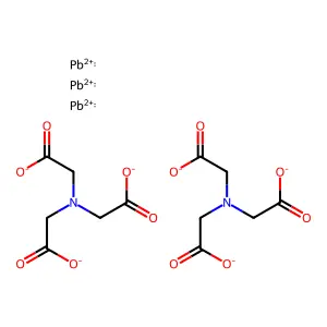 N,N-Bis(carboxymethyl)glycine lead(2+) salt (2:3) structure