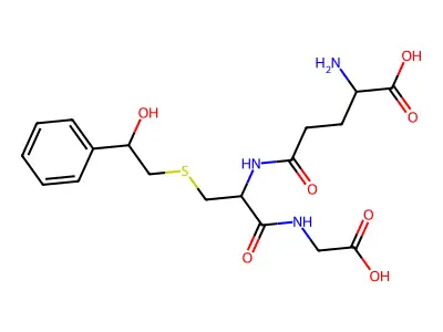 Glycine, N-(N-L-gamma-glutamyl-S-(2-hydroxy-2-phenylethyl)-L-cysteinyl)-, (R)- structure