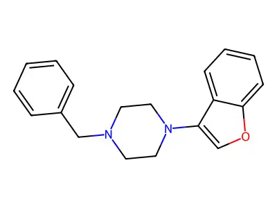 1-(3-Benzofuranyl)-4-(phenylmethyl)piperazine structure