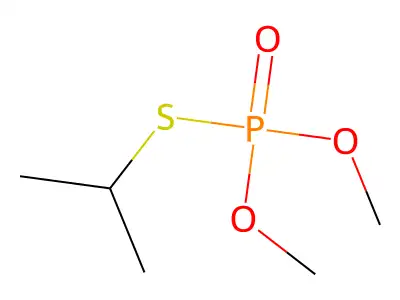 Phosphorothioic acid, O,O-dimethyl S-isopropyl ester structure