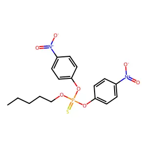 Phosphorothioic acid, O,O-bis(4-nitrophenyl) O-pentyl ester structure