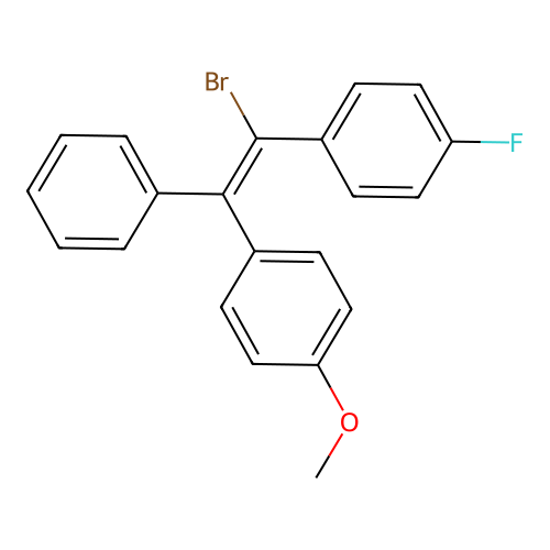 Anisole, p-(beta-bromo-p-fluoro-alpha-phenylstyryl)-, (Z)- structure