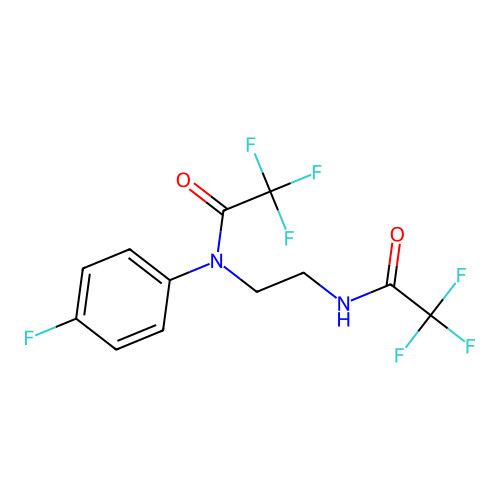 2,2,2-Trifluoro-N-(4-fluorophenyl)-N-[2-(2,2,2-trifluoroacetamido)ethyl]acetamide structure