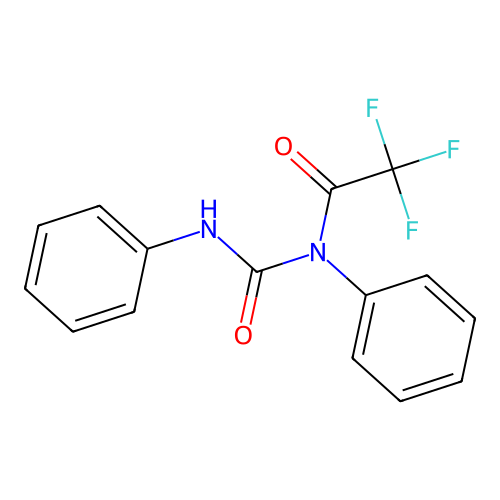 2,2,2-trifluoro-N-phenyl-N-(phenylcarbamoyl)acetamide structure