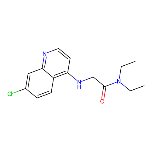 Acetamide, 2-(7-chloro-4-quinolylamino)-N,N-diethyl- structure