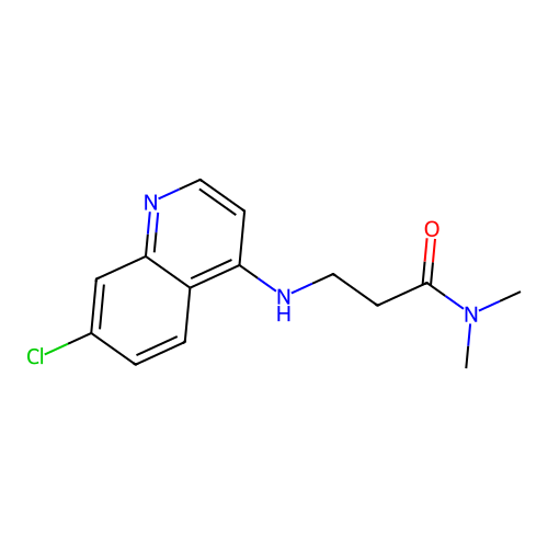 Propionamide, 3-(7-chloro-4-quinolylamino)-N,N-dimethyl- structure