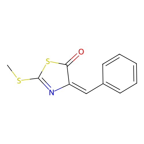 4-Benzylidene-2-methylsulfanyl-1,3-thiazol-5-one structure