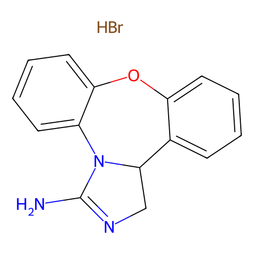 1,13b-Dihydrodibenz(b,f)imidazo(1,5-d)(1,4)oxazepin-3-amine hydrochloride structure