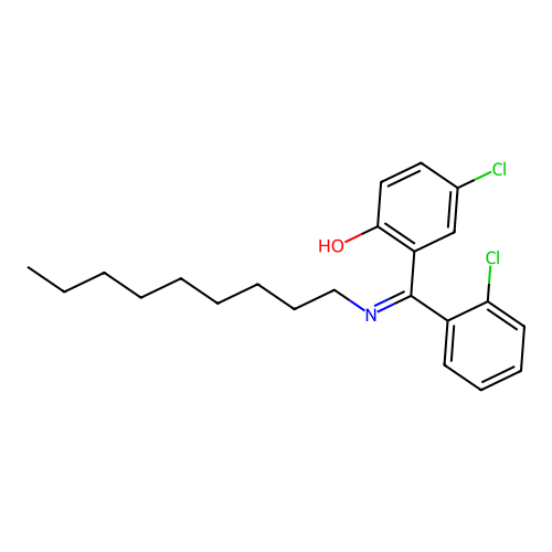 2-(Nonylimino-(2-chlorophenyl)methyl)-4-chlorophenol structure