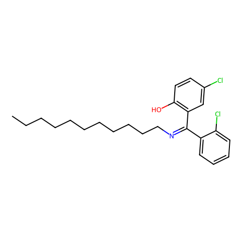 2-(Undecylimino-(2-chlorophenyl)methyl)-4-chlorophenol structure